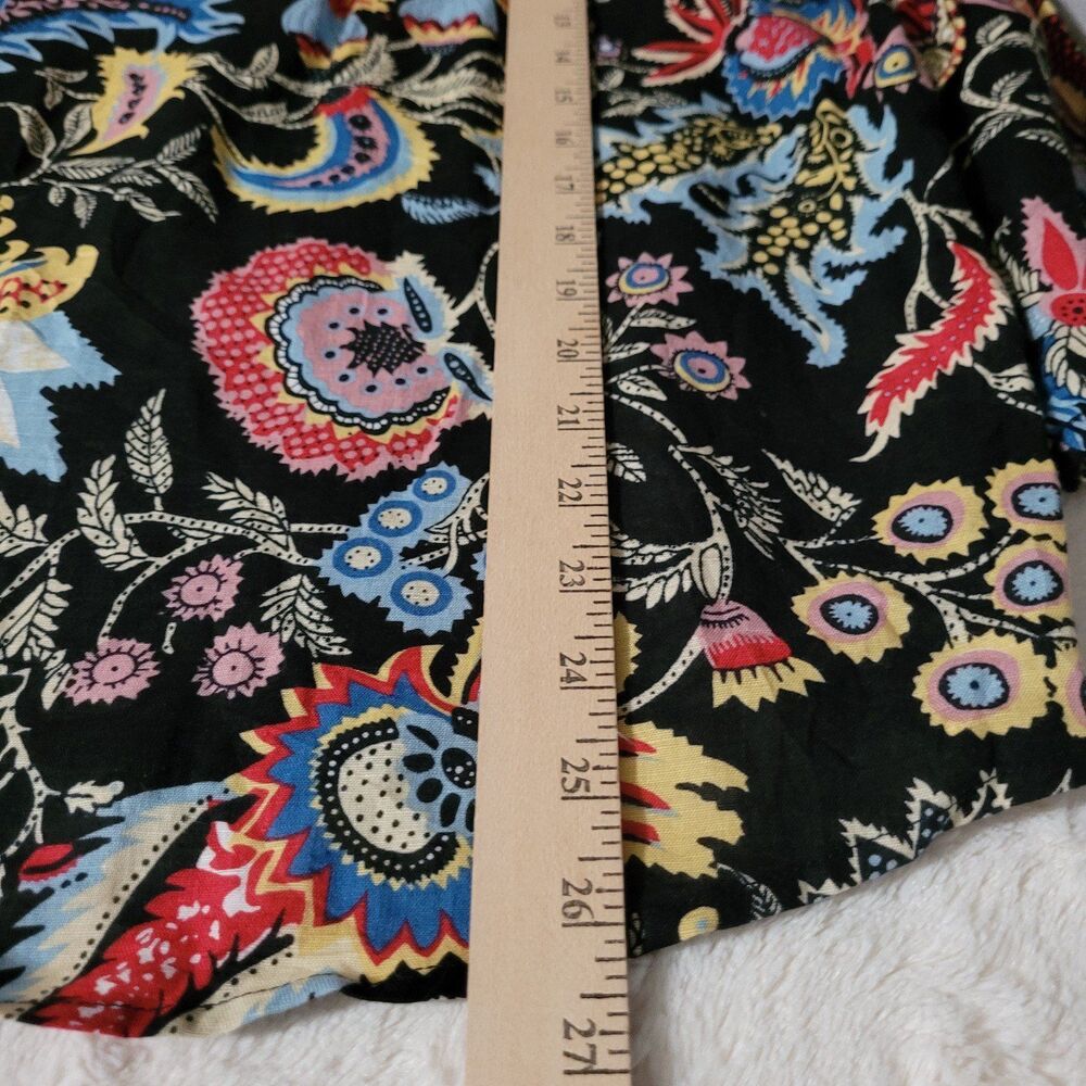 Hester & Orchard Linen Blend Tunic Top Womens Size XL Floral Summer Popover - Picture 6 of 8